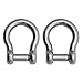 Extreme Max 3006.8408.2 BoatTector Stainless Steel Bow Shackle with No-Snag Pin - 5/16", 2-Pack