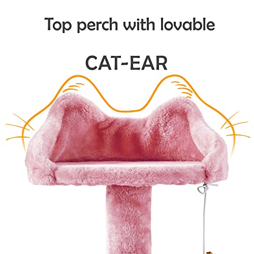 image for Topeakmart 57 inches Multi-Level Cat Tree Cat Condo with Scratching Po