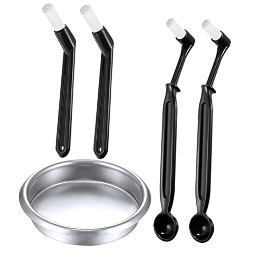 NUOBESTY 1 Jeu Set De Brosses De Nettoyage Pour Machine À Café Outils De Nettoyage Compactes Pour Espresso Mousse De Lait Et Plus 5 Pièces