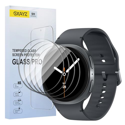 [4 unidades] Protector de pantalla compatible con Samsung Galaxy Watch8 44 mm, película suave de TPU antiarañazos, protección 3D curvada, sin burbujas, antihuellas dactilares