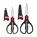 Farberware 5200219 2-Piece All Purpose and Utility Shears Set with EdgeKeeper Self-Sharpening Sheath and Contoured Handles, Black