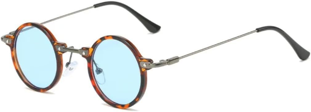 Retro Steampunk Small Round Men Hip Hop Sunglasses Fashion Women Clear Ocean Lens Shades Uv400 Female