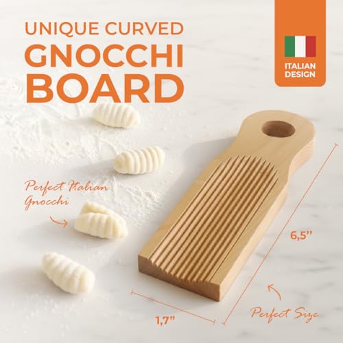 KneadEat Unique Curved Gnocchi Board Paddle, Unique Curved D...