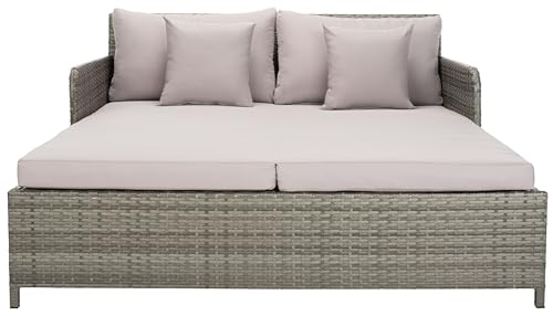 Safavieh PAT7500B Outdoor Collection Cadeo Grey Cushion Daybed