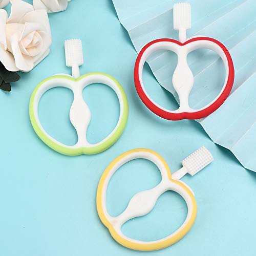 Escova de dentes de bebê em silicone em forma de fruta escova de dentes de bebê anel de limpeza buca