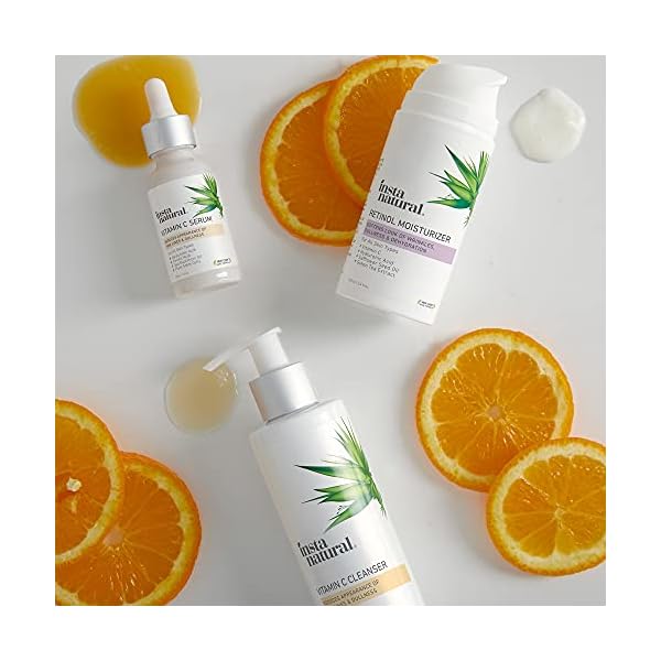 InstaNatural Vitamin C Cleanser and Serum Kit, Brightens and Reduces Signs of Aging, Fine Lines and Wrinkles, with Botanical Extracts