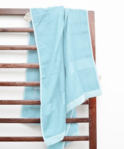 Image of Doctor Towels, World's First Banana Terry Bath Towel, 400 GSM | Dermatologist Tested for Sensitive Skin | 70 x 140 cm Towels for Bath Large Size | Clinically Tested to Help Reduce Acne - Blue