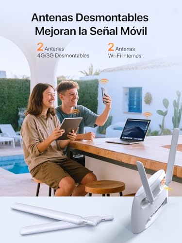 Miniatura 7 de Tenda 4g06 - Router 4g Volte, Router Wifi Sim Con Servicio De Voz, Cat4, 2.4ghz Wi-Fi 300mbps, Puerto Rj11 Lan Wan, Antena Desmontable, Conecta Hasta 32 Dispositivos, Sin Configuración