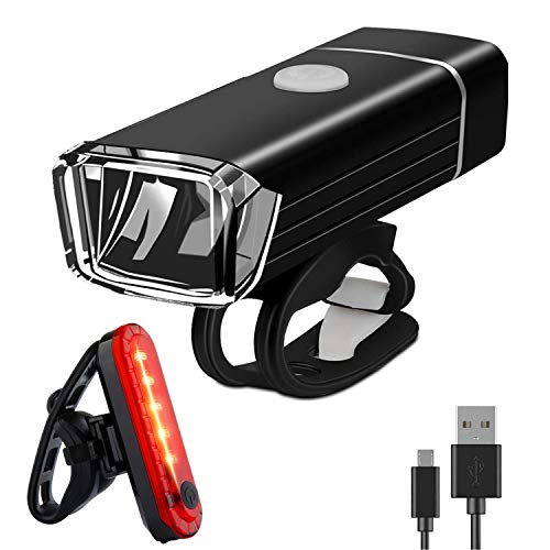✅ LUCE ANTERIORE - adatta per manubri 22MM-35MM, possiede la tecnologia LED CREE che fornisce fino a 500 lumen potenti. Questa luce per bici di alta qualità ha un design senza cavi, IPX4, 4 modalità, ha anche riflettori e diffusore ben formati che modellano la luce proiettata che riduce il disturbo della luminosità visiva sui veicoli e sui passanti in arrivo.