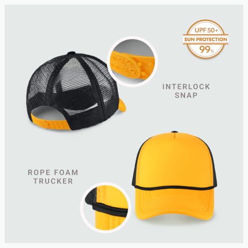 Image of CHOK.LIDS Classic Foam Trucker Hat Summer Mesh Rope Cap Solid Two Toned Blank Hat Mens Womens Adjustable Strap Light Weight