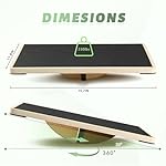 Professional Wooden Balance Board for Adults-Anti-Slip 350LBS Wobble Board for Physical Therapy, Standing Desk, Core Strength-Rocker Board,Balancing Board - Image 2