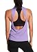 Mippo Women's Fashion Backless Workout Tank Top Sleeveless Yoga Tops Flowy Athletic Activewear Open Back Fitness Shirts for Junior Purple M