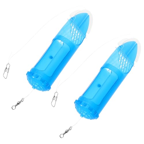 VANZACK 2pcs Fishing Bait Cage Feeder Holder Box Baits Case Fish Lure Plastic Basket Fishing Tackle Kit Gear Tool for Fish Shrimp Crab Cast Net