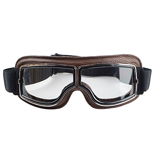 VCOROS Retro Aviator Style Motorcycle goggle Helmet Eyewear T13