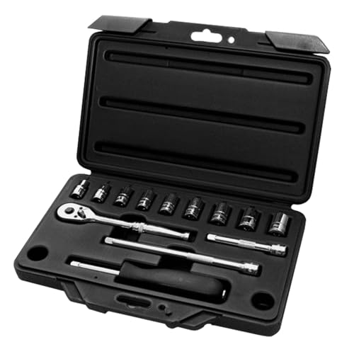 Image of Pro-Grade 13-Piece 1 /4-Inch Drive Metric Mechanics Tool Set, 19205