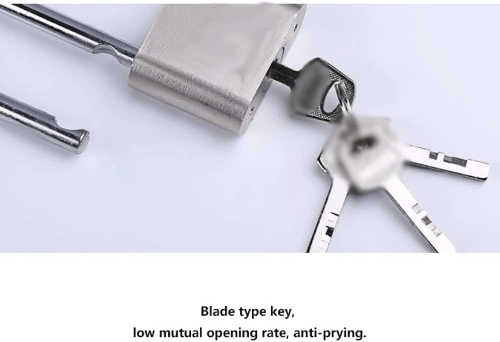 Bulk Locks Key Lock Durable Padlock with 4 Keys Solid Stainless Steel Padlock Suitable for Door Cabinet and Drawer Outdoor Padlock