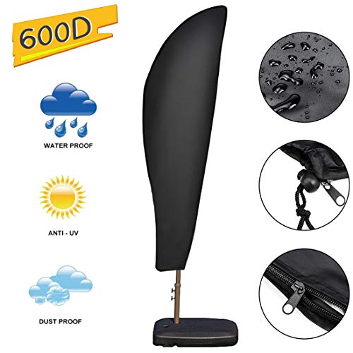 OKPOW Parasol Covers Waterproof Cantilever,Large Garden Umbrella Cover,Durable Outdoor Banana Parasol Cover with Zipper