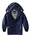 Hiheart Boys Waterproof Hooded Jackets Cotton Lined Rain Jackets Dark Navy 3T