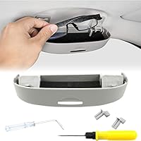 Auto Zonnebril Houder Brillenkoker voor Alfa Romeo Giulietta Giulia Stelvio Mito 147 156 159 166, PU Lederen Auto Bril Houder voor Auto Zonneklep Bril Opbergdoos,F