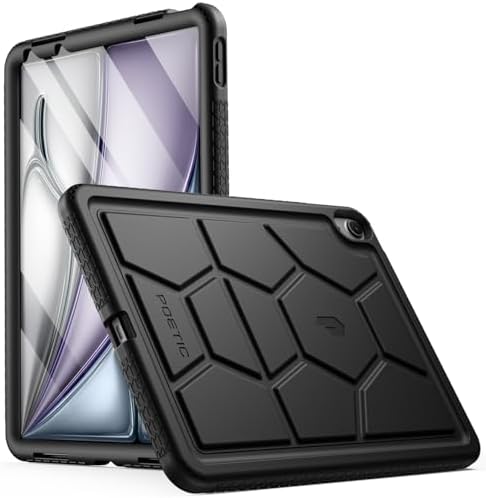 For IPad Air 11 M2 2024 Case Poetic HeavyDuty Kids Friendly Silicone Cover Black | UK
