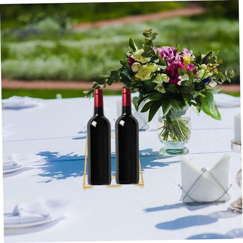 Soporte de hierro moderno para botellas de vino miniatura 4