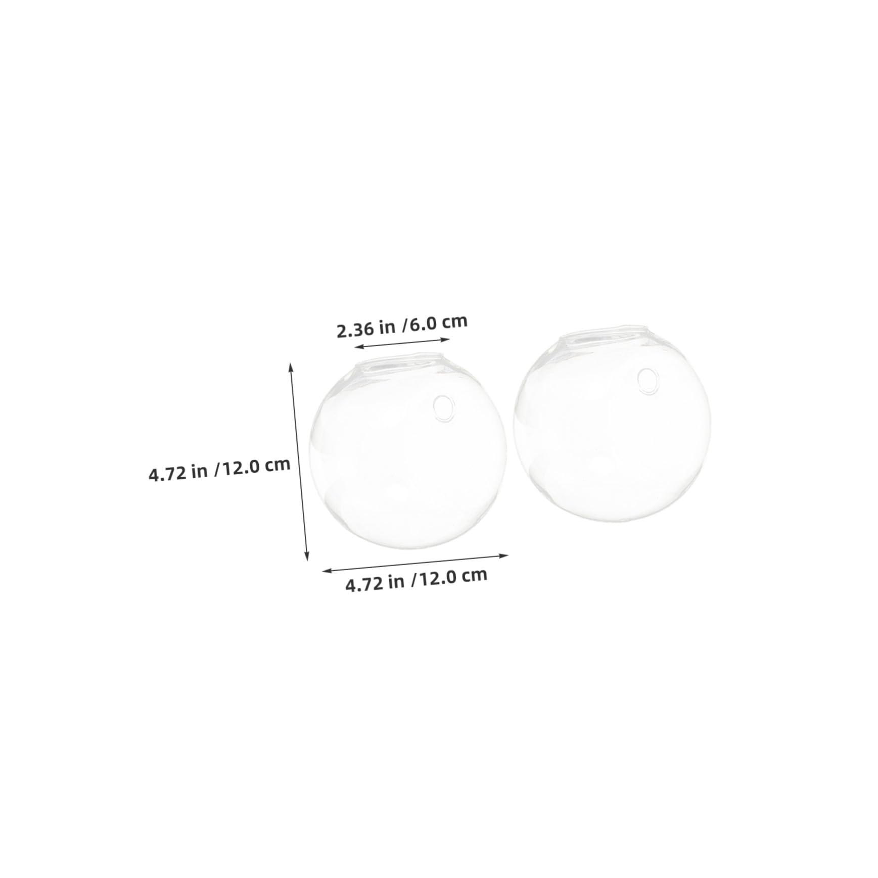 Alipis 4 pièces Lot de Vases Hydroponiques Verre Transparent à Suspendre Mur Support Mural pour Plantes Intérieur Propagation Décoration Élégante pour Maison et Bureau