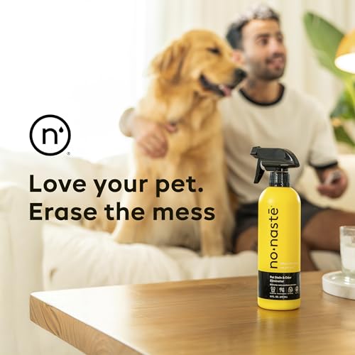 Image of Nonaste Pet Stain & Odor Eliminator Enzyme Spray, Dog & Cat, 16 oz, Pk 2 | Enzyme Cleaner Breaks Down Dog & Cat Urine, Stains & Odor on Carpets & Upholstery. Pet & Kid Safe. Light Fresh Scent.
