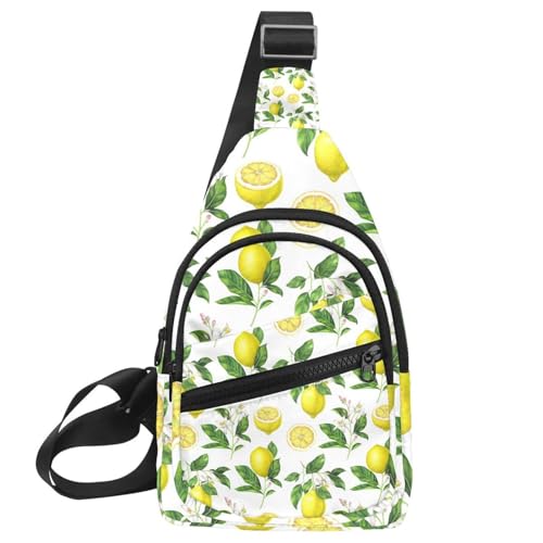 Bolsa de pecho con limones en acuarela para tus paseos urbanos diarios