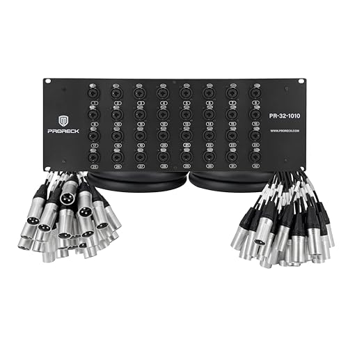 Cable divisor TRS XLR PRORECK multi-canal para rack de escenario y estudio de grabación