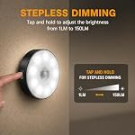 Motion Sensor Night Light Rechargeable, Magnetic Puck Lights, 3 Modes & Dimmable, Motion Sensor Stair Lights Indoor for Bedroom Bathroom Kitchen Hallway Cruise (White Light) | Magnetic Puck Lights, 3 Modes & Dimmable, For Bedroom Bathroom Kitchen Hal