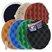 TCP Global Ultimate 6 Pad Buffing and Polishing Kit with 6-8" Pads; 5 Waffle Foam & 1 Wool Grip Pads and a 5/8" Threaded Polisher Grip Backing Plate