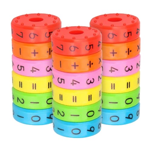 TZQFROCE 18 Stück Mathematik Lernspielzeug Mathematik Rechenrolle Mathematik Mathe Spielzeug Einschulung Mathe Lernen Mathematik Spiele Weihnachten Geschenk Zahlen Lernen für Kinder ab 3 4 5 6 Jahre