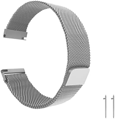 cobee Mesh Woven Quick Release Watch Strap, Metal Magnetic Watch Band, Adjustable Stainless Steel Replacement Straps with Magnetic Clasp, Smart Watch Wristbands for Men Women Teen