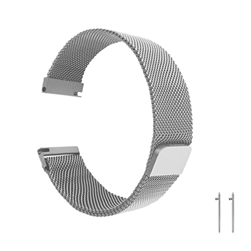 cobee Gewebtes Schnellverschluss-Uhrenarmband aus Mesh, Magnetisches Uhrenarmband aus Metall, Verstellbare Ersatzbänder aus Edelstahl mit Magnetverschluss, Armbänder für Männer Frauen(18 mm, Silber) cobee Gewebtes Schnellverschluss-Uhrenarmband aus Mesh, Magnetisches Uhrenarmband aus Metall, Verstellbare Ersatzbänder aus Edelstahl mit Magnetverschluss, Armbänder für Männer Frauen(18 mm, Silber)