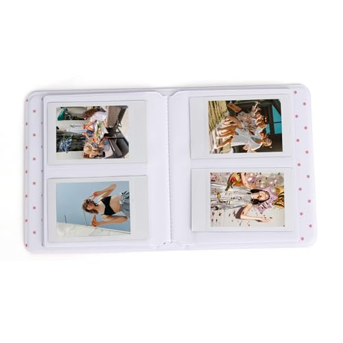Image of ZENKO 64 Pockets Photo Album for Fujifilm Instant Mini 13 /12 /11 /9 /8 /SE /41 /99 /Evo /Liplay Instant Camera /Mini Link Printer, Polaroid Snap Touch Mint Zip Instant Camera Printer- Clay White
