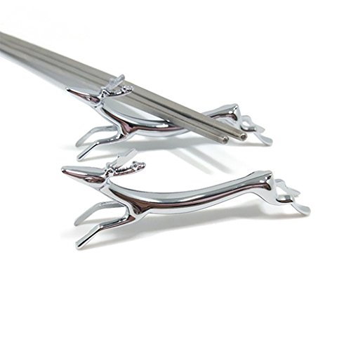 SimpleLife Aleación de Zinc Ejecución Ciervos Palillos Resto Cuchara Soporte Tenedor Cuchillo Decoración Cover