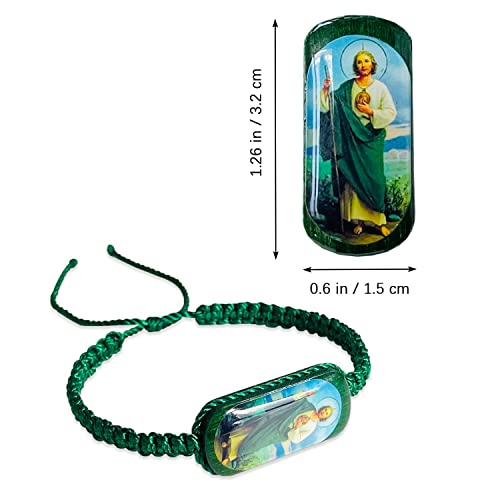 San Judas Bracelet, Saint Jude Green Adjustable Reversible Bracelet For Men Women Kids,Mexican Thread Bracelets Pulsera De San Judas Tadeo Chain #TOP1
