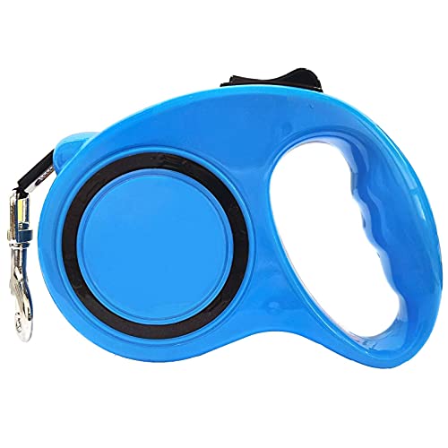 Eblse Retractable Dog Leash, 16.5Ft Blue Retractable Tape , Puppy Walking Dog Leads For Xsmall Small Dogs, Tangle Free Anti Slip Handle, Pause Lock, Nylon #TOP6