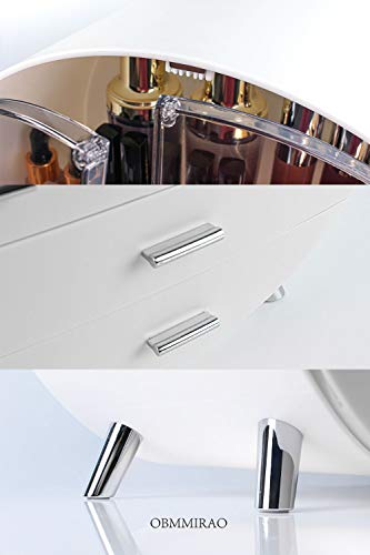 Image of Elegant Dustproof Makeup Storage Organizer Box, Waterproof Large Cosmetics Organizer Storage with Drawers Skincare Cosmetic Display Cases for Countertop Bathroom Dresser Dedroom
