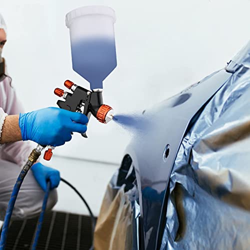 Hvlp Gravity Feed Air Spray Gun Kit, Newest Automotive Spray Paint Gun With Pressure Gauge, 1.3Mm Nozzle And 600Cc Cups, For Primer, Touch-Upspray, Car Primer, Furniture Surface Spraying #TOP4