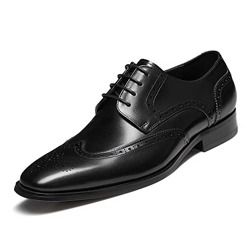 Image of GIFENNSE Men's Oxford Shoes | Mens Dress Shoes | Mens Formal Shoes | Lace Up Dress Shoes