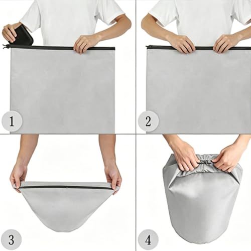 Wild Scape Waterproof Dry Bag 3 Pack, Lightweight Portable Dry Bags, 5L & 10L & 20L Durable Roll Top Sack Set Keep Gear Dry for Kayaking, Hiking, Camping, Boating, Backpacking (3 Pack - Grey) miniatura 6