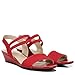 LifeStride Womens Yolo Sandal Fire Red Fabric 8 M