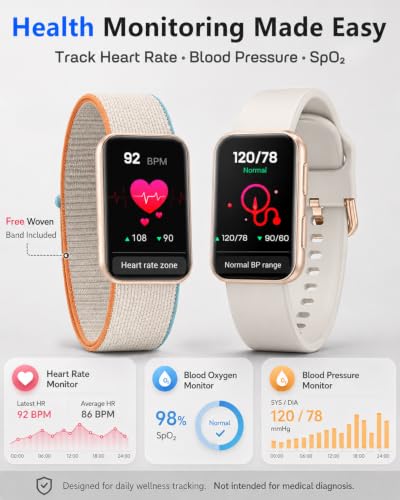 Image of MorePro Health Fitness Tracker for Women Men, 24 /7 Heart Rate Blood Pressure & Oxygen Monitoring, Sleep Tracker, 100+ Sport Modes Smart Watch