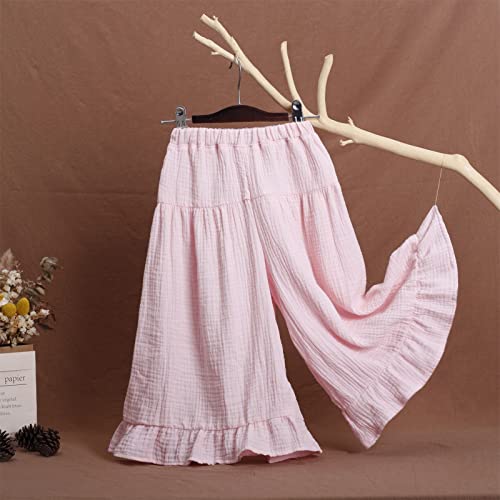 Betadog Girls Wide Leg Pants Kids Elastic Waist Trousers 5-14 Years Cargo Jeans for Girls, Boys Girls Baggy Jeans2