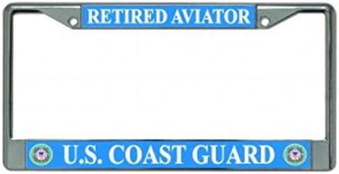U.S. Coast Guard Retired Aviator Photo License Plate Frame