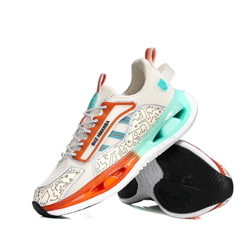 Men's Fashion Mid Top Lace Up Air Cushion Road Running Shoes Outdoor Lightweight Breathable Walking Athletic Tennis Sneaker2