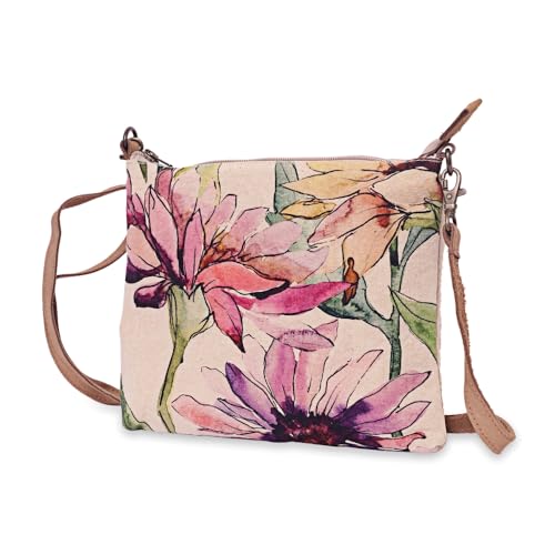 Wild Aster Floral Bag for Women - Flower Purses for Women, Canvas, Casual Summer Purse, Summer Handbags