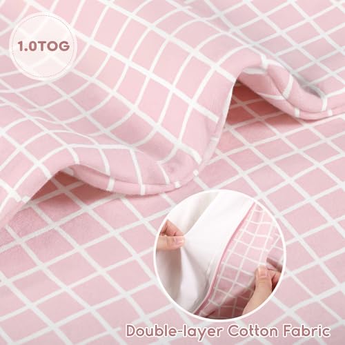 Image of Yoofoss Baby Sleep Sack 0-6 Months TOG 1.0 Baby Wearable Blanket, 2 Pack 100% Organic Cotton Infant Toddler Sleeping Sack 2-Way Zipper Lightweight Sleep Sack