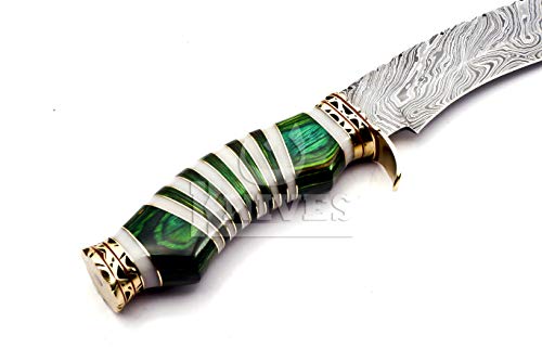 image for NoonKnives:Hand Made Damascus Steel Collectible Bowie Knife & Handle C